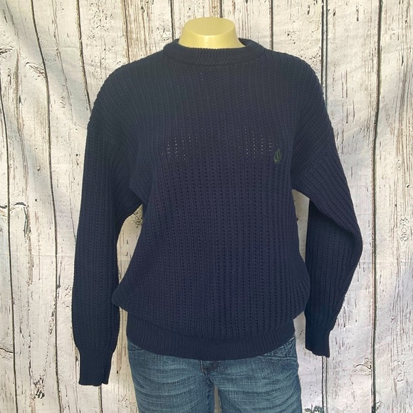 Nautica Sweaters - Genuine Vintage Nautica Tight Knit Navy Blue Preppy Sweater Women’s Small